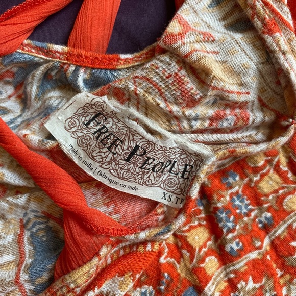 Free People Macrame Top Orange ASO Violet Harmon - Picture 2 of 3